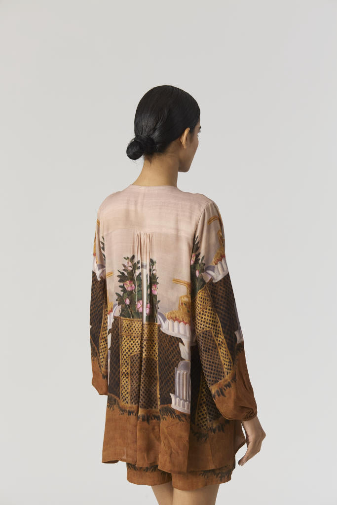 BELLONA CO-ORD by Yam in brown color for women Worldwide