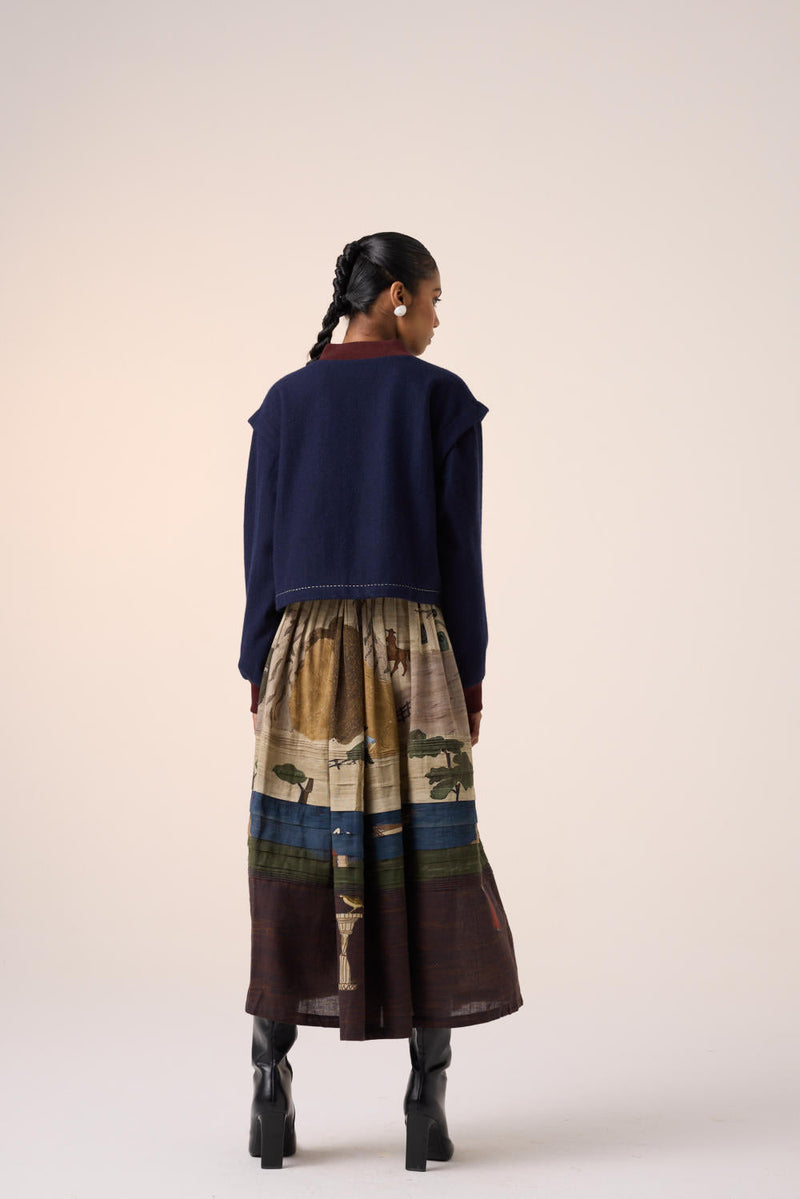BERT JACKET -INK FLOWER APPLIQUE by CORD for women Worldwide