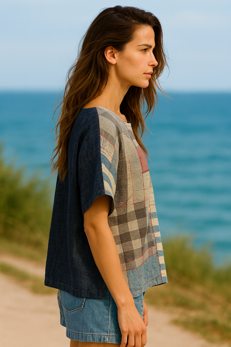 Besos Handsewn Top cotton by Moborr in multi color for women Worldwide
