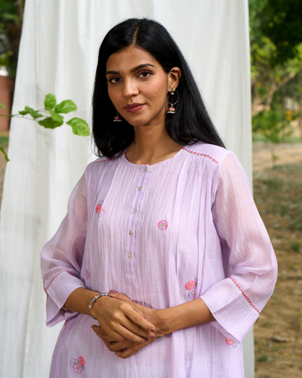 Saaras Kurta Set-Lilac