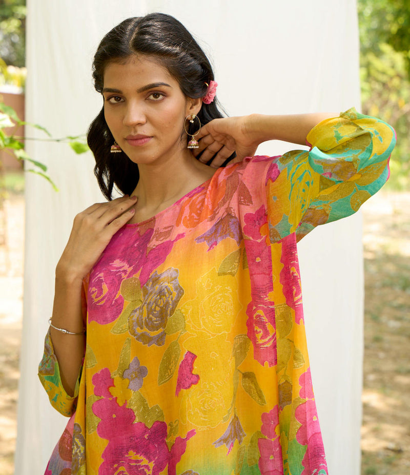 Oriole Kurta Set mul by Priti Prashant in multi color for women Worldwide