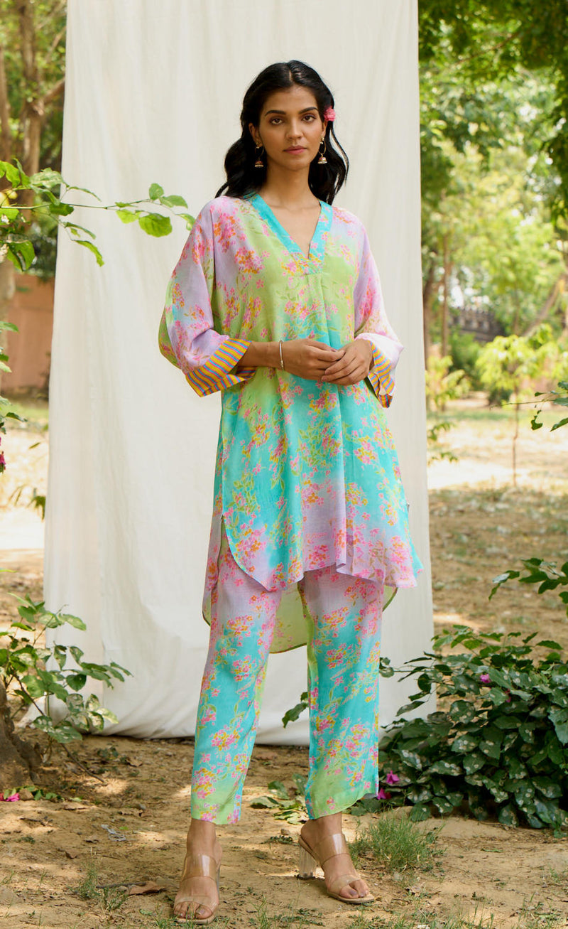 Peacock Kurta Set by Priti Prashant for women Worldwide