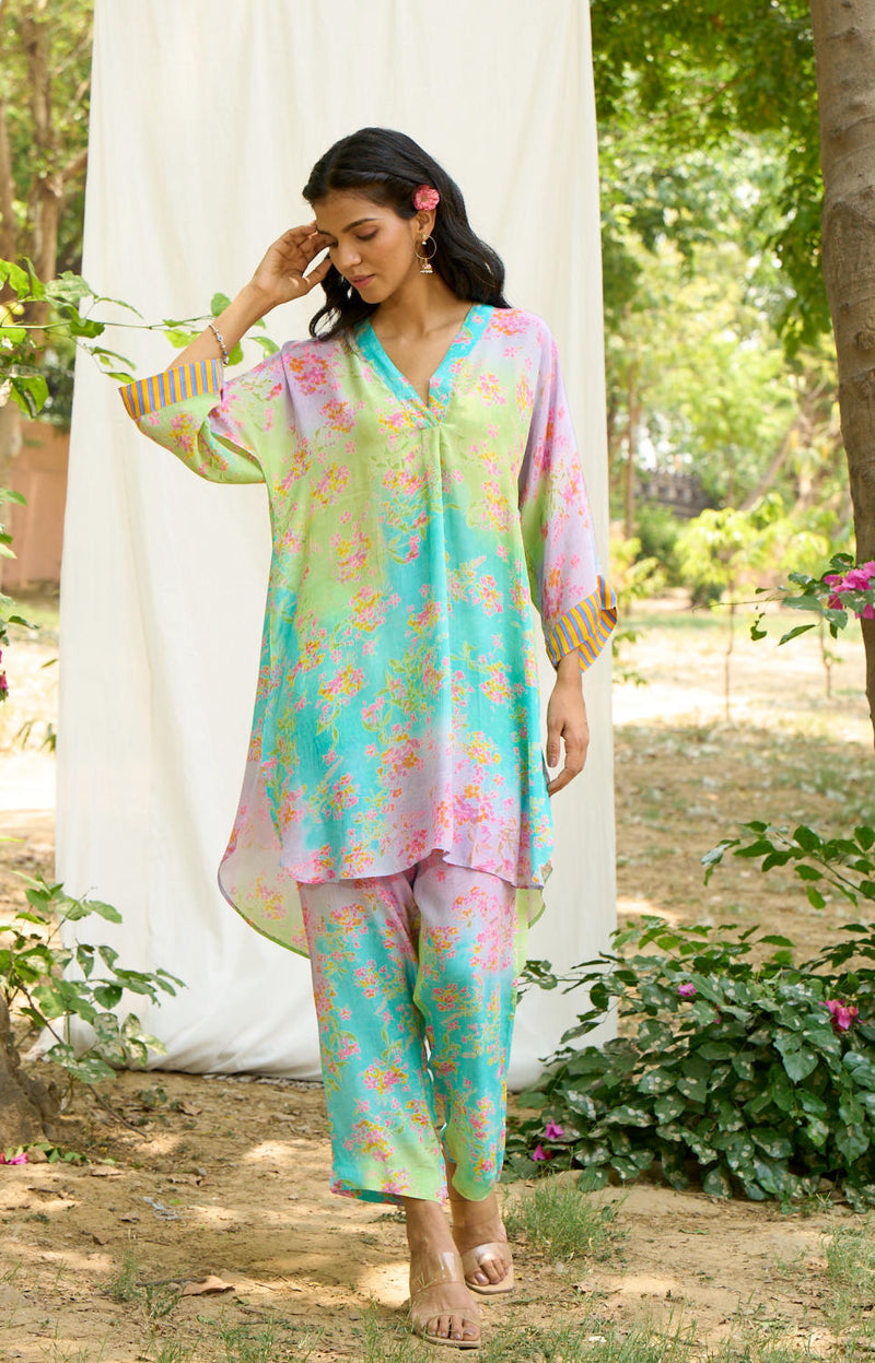 Peacock Kurta Set by Priti Prashant for women Worldwide