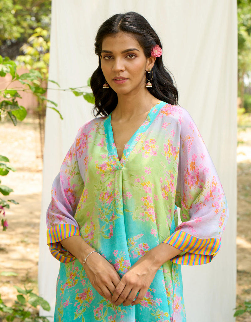 Peacock Kurta Set by Priti Prashant for women Worldwide