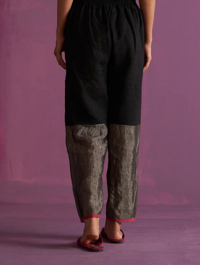 Essa Metallic
 Linen Pant
- Black