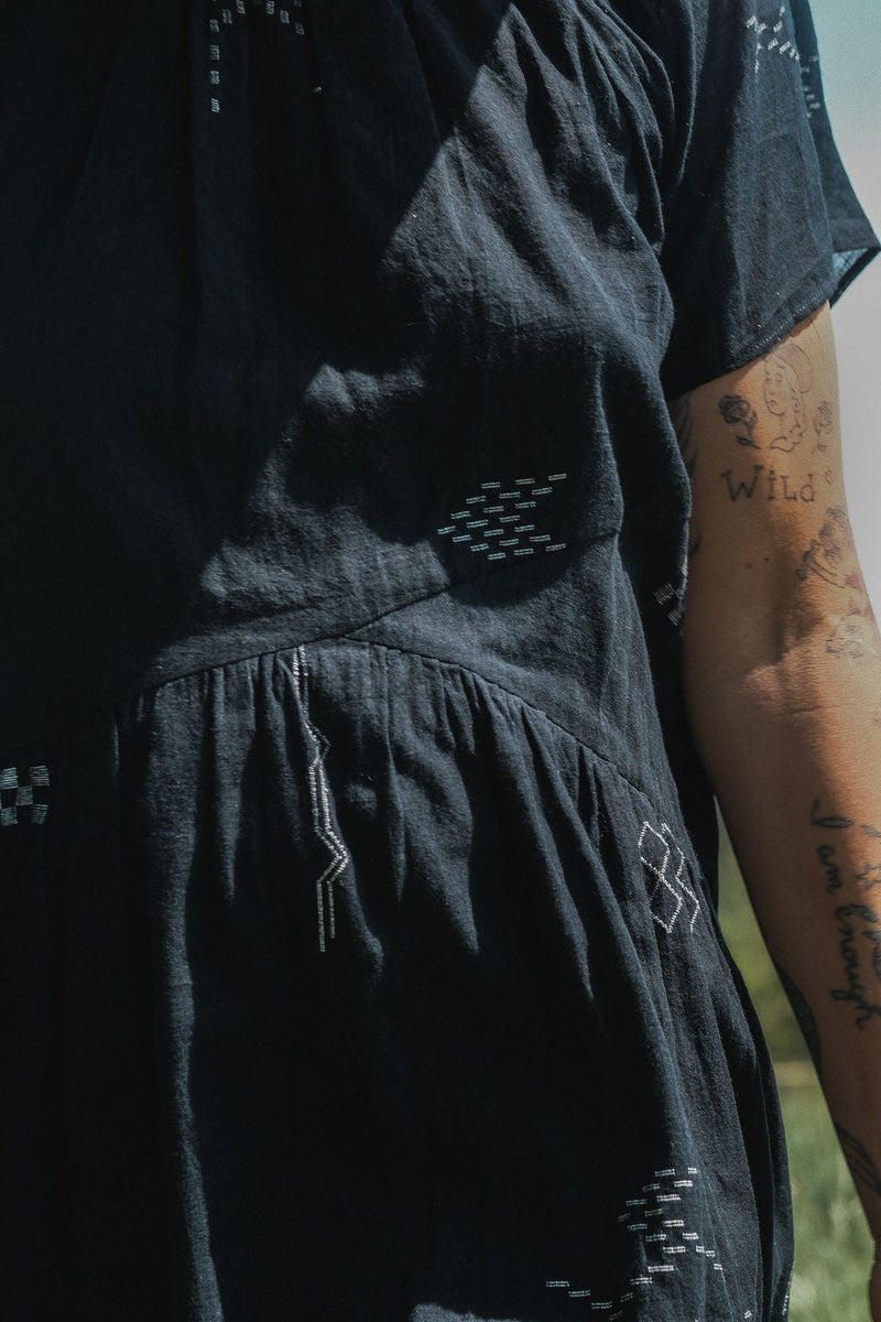 Black Honeycomb Dress