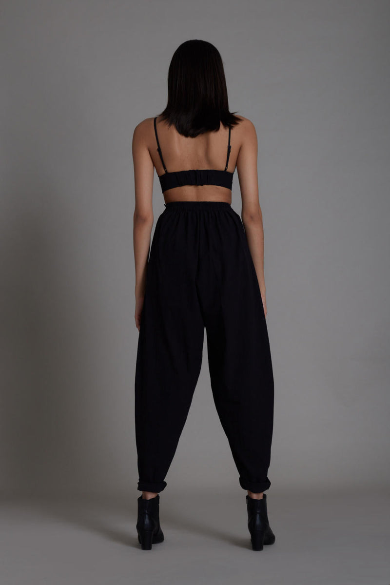 Black Mile Set Co-ord Set,Bottoms by Mati in black color for women Worldwide
