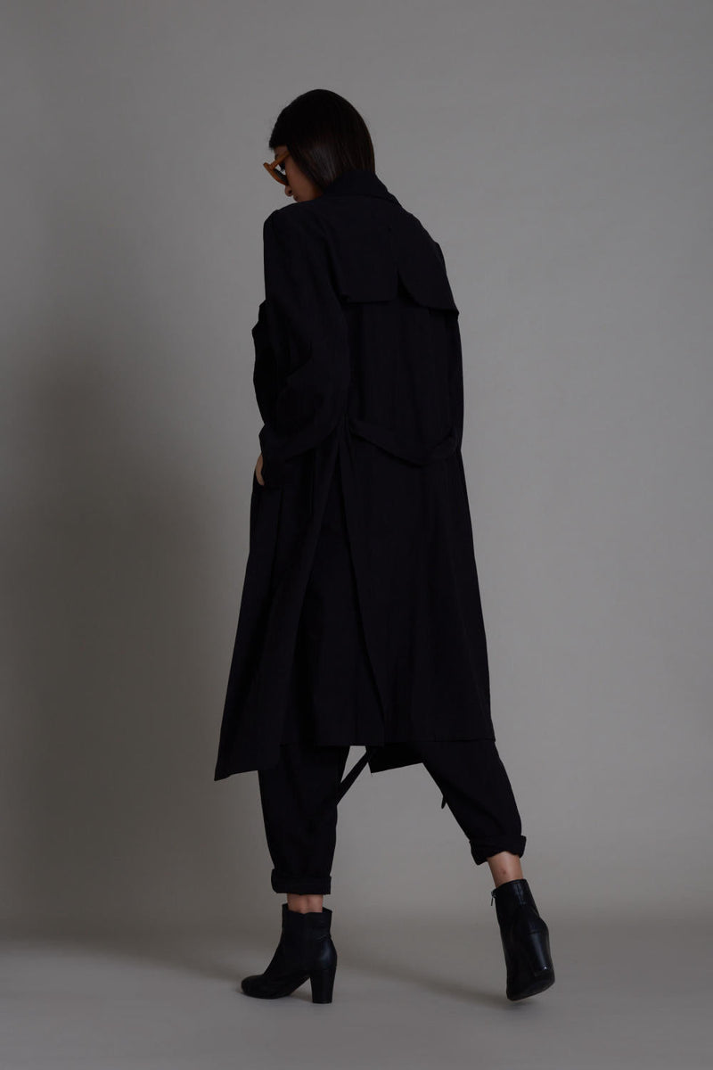 Black Milestone Set Co-ord Set,Jackets & Overlays by Mati in black color for women Worldwide