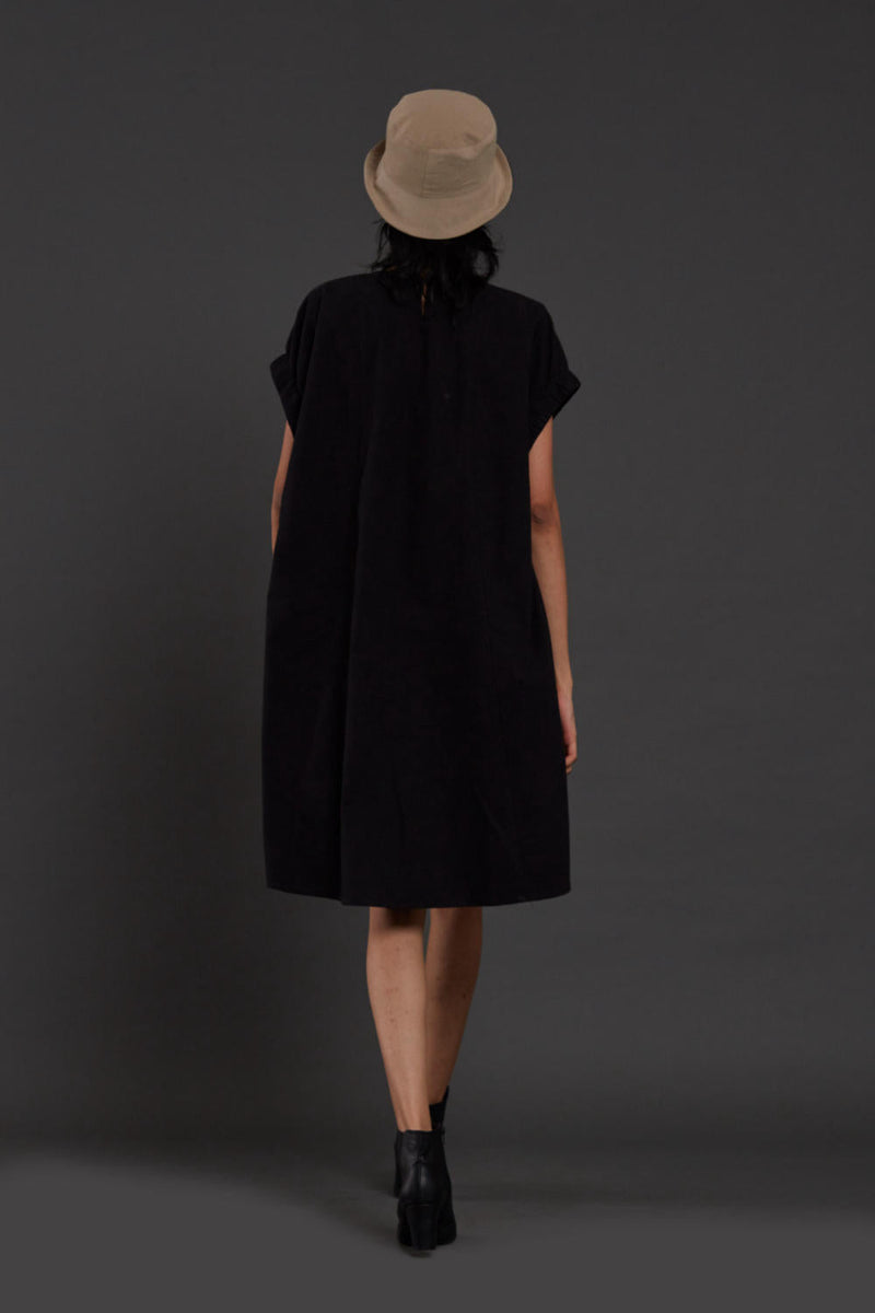 Black Pocket Dress Dress by Mati in black color for women Worldwide