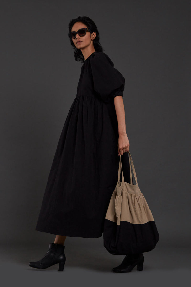 Black Raglan Dress Dress by Mati in black color for women Worldwide