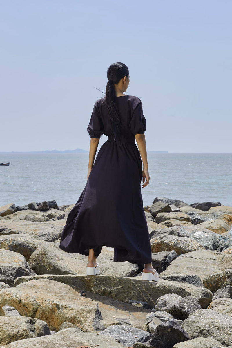 Black Sphara Jumpsuit Jumpsuits by Mati in black color for women Worldwide