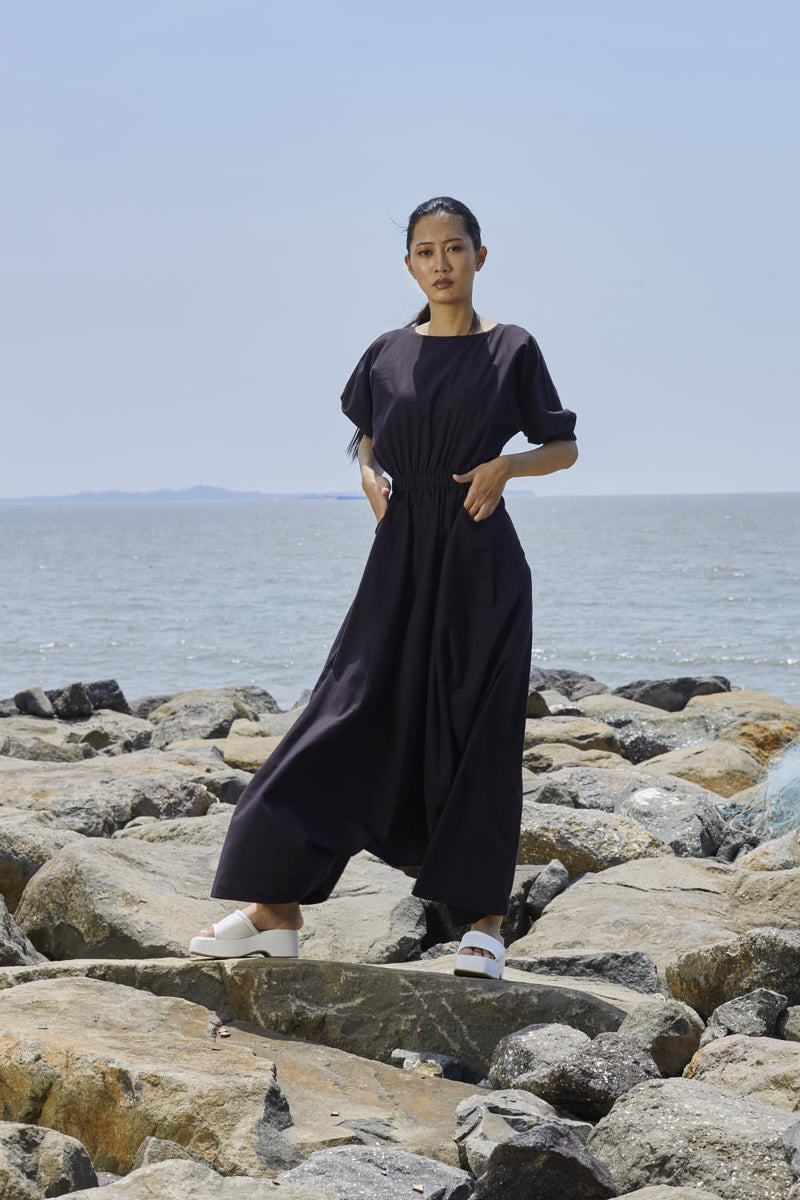 Black Sphara Jumpsuit Jumpsuits by Mati in black color for women Worldwide