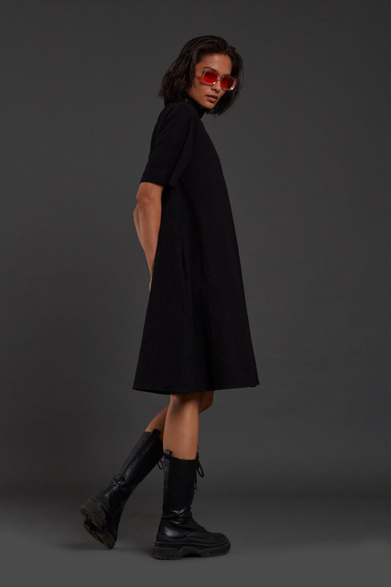 Black Tora Dress Dress by Mati in black color for women Worldwide