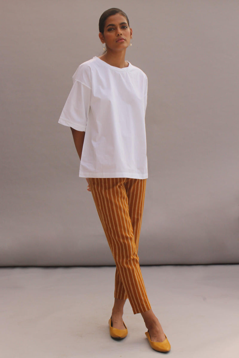 Blanc Box Tee cotton by The Summer House in white color for women Worldwide