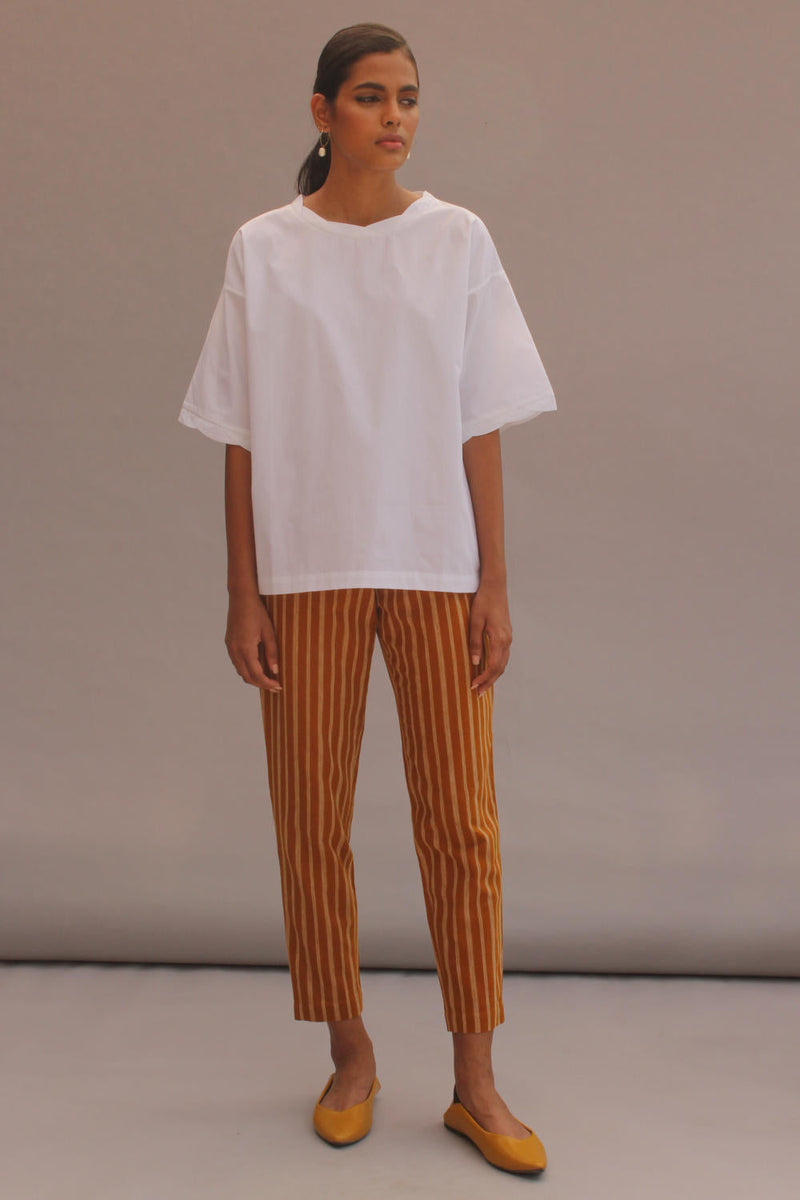 Blanc Box Tee cotton by The Summer House in white color for women Worldwide