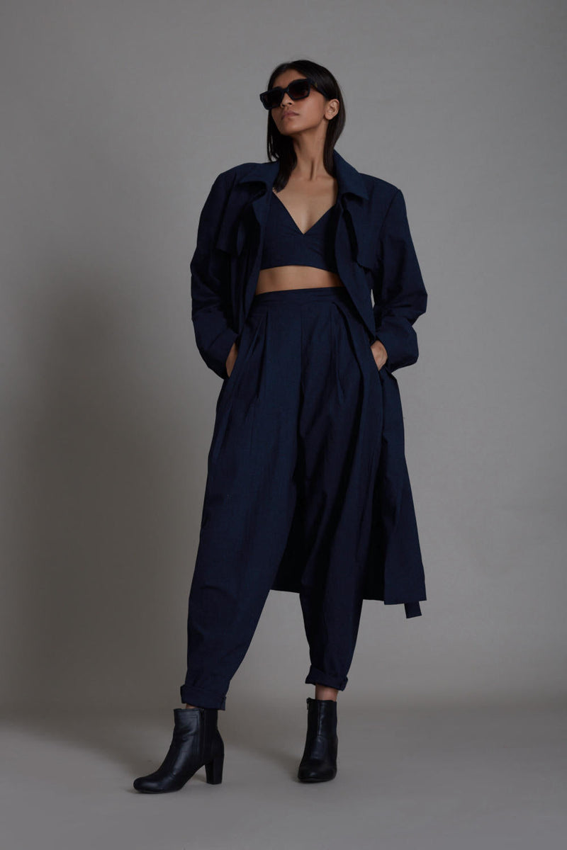 Navy Blue Milestone Set Co-ord Set,Jackets & Overlays by Mati for women Worldwide