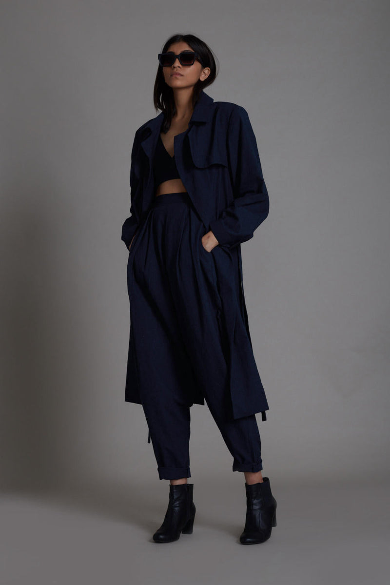 Navy Blue Milestone Set Co-ord Set,Jackets & Overlays by Mati for women Worldwide
