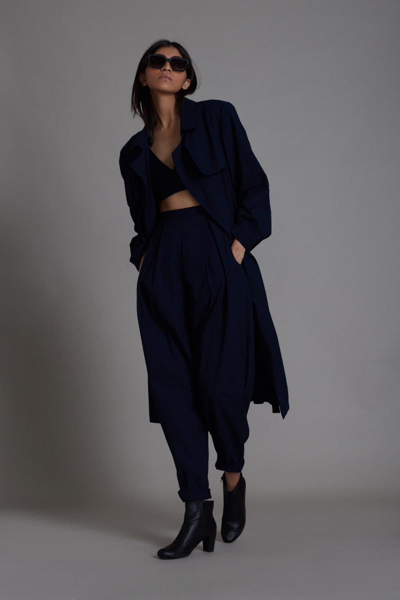 Navy Blue Milestone Set Co-ord Set,Jackets & Overlays by Mati for women Worldwide