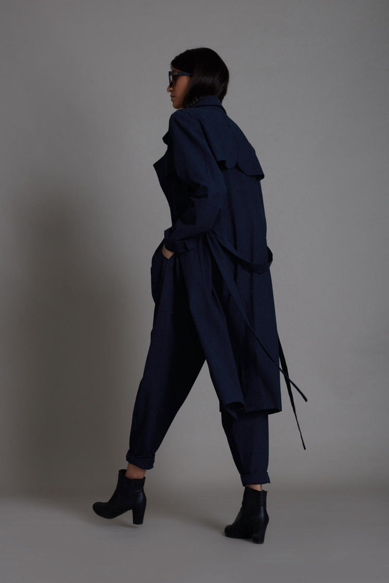 Navy Blue Milestone Set Co-ord Set,Jackets & Overlays by Mati for women Worldwide