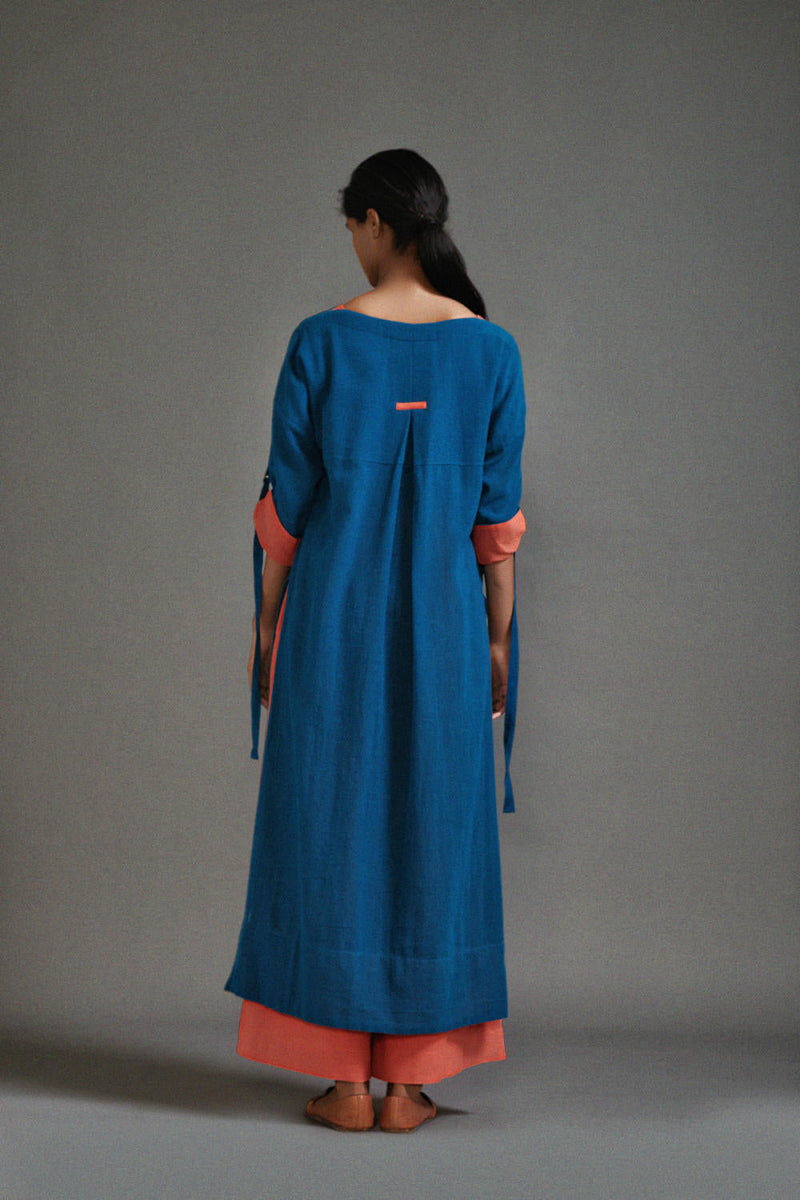 Blue New Ruka Tunic cotton by Mati in blue color for women Worldwide