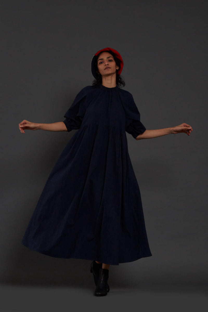 Navy Blue Raglan Dress Dress by Mati for women Worldwide