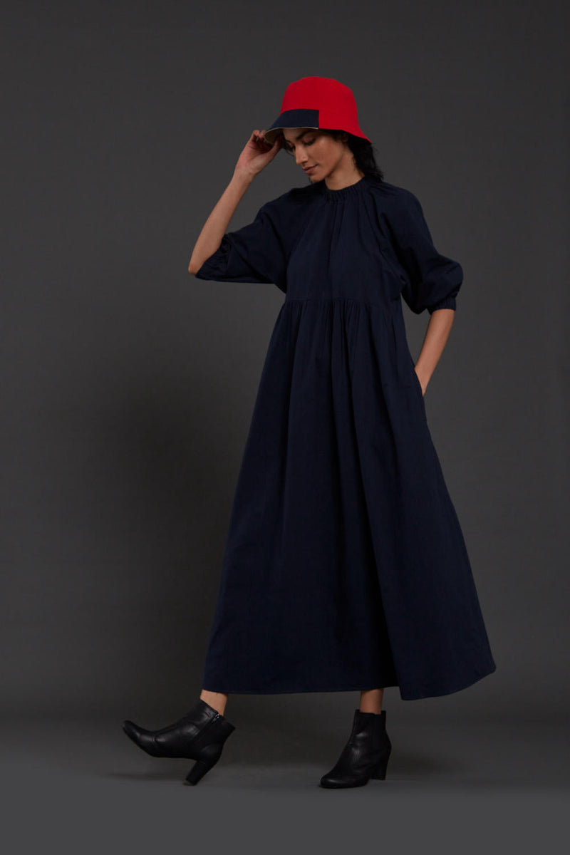 Navy Blue Raglan Dress Dress by Mati for women Worldwide