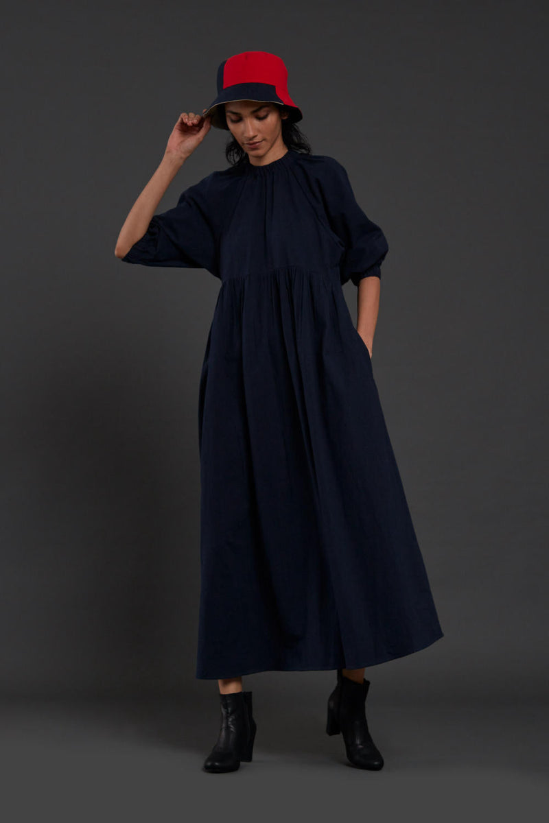 Navy Blue Raglan Dress Dress by Mati for women Worldwide