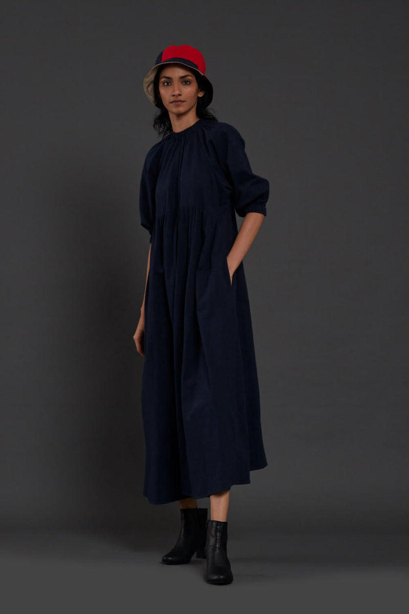 Navy Blue Raglan Dress Dress by Mati for women Worldwide