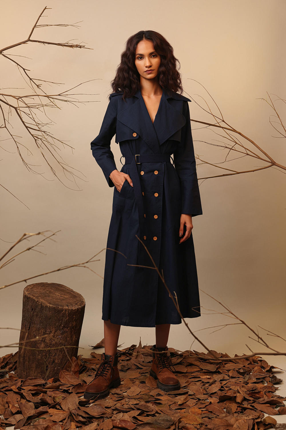 Blue Trench Dress