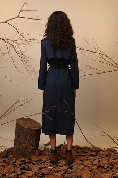 Blue Trench Dress