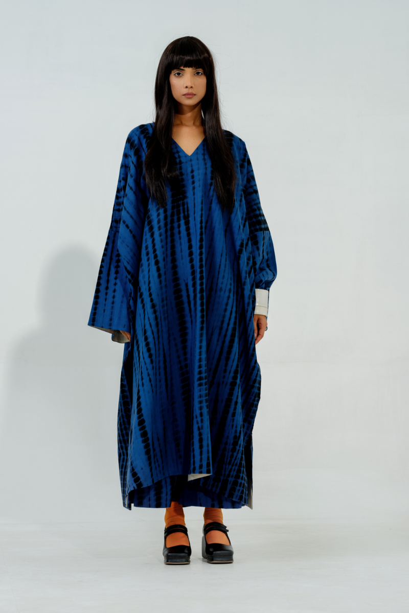 Blue Truffle Dress cotton matty dresses by Stoique in blue for women Worldwide