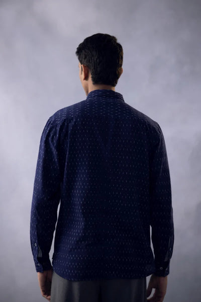 Blue Drops Button Shirt