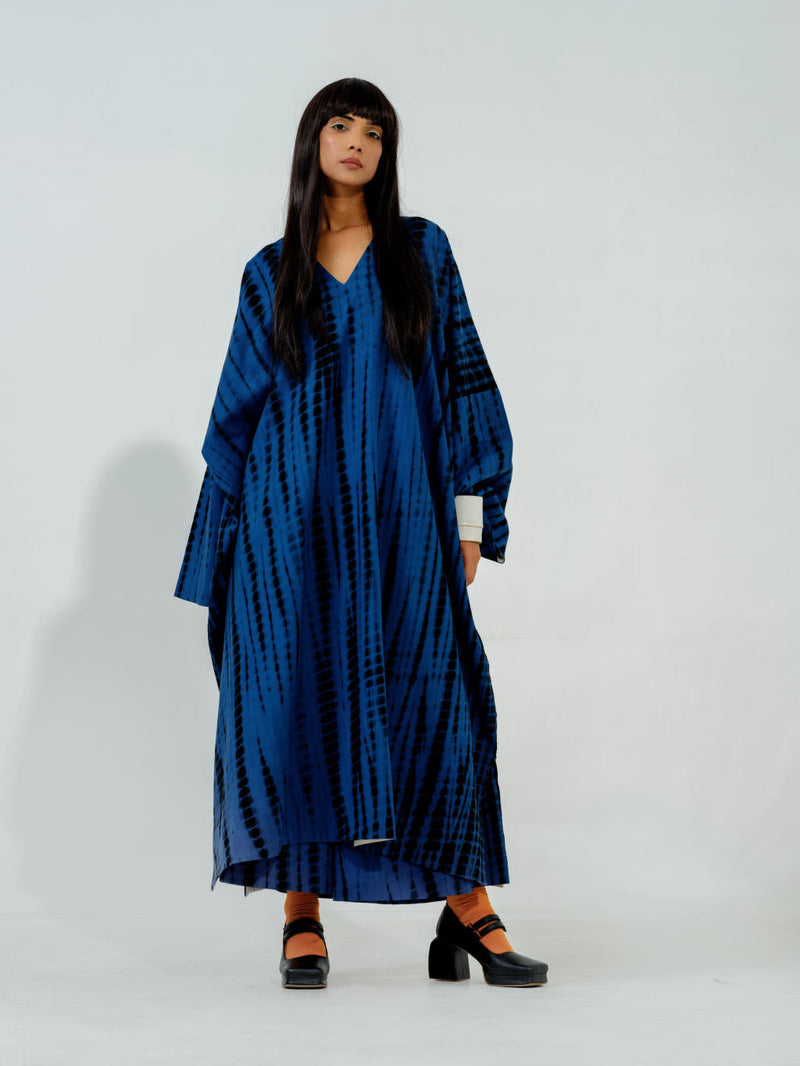 Blue Truffle Dress cotton matty dresses by Stoique in blue for women Worldwide