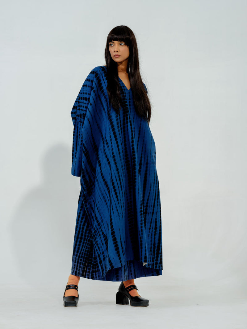 Blue Truffle Dress cotton matty dresses by Stoique in blue for women Worldwide
