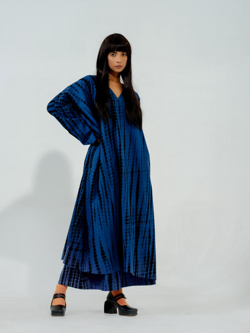 Blue Truffle Dress cotton matty dresses by Stoique in blue for women Worldwide