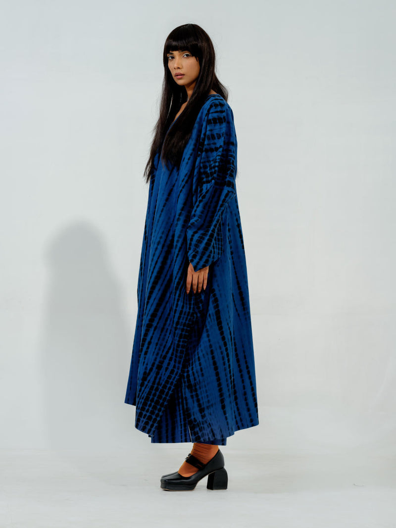 Blue Truffle Dress cotton matty dresses by Stoique in blue for women Worldwide