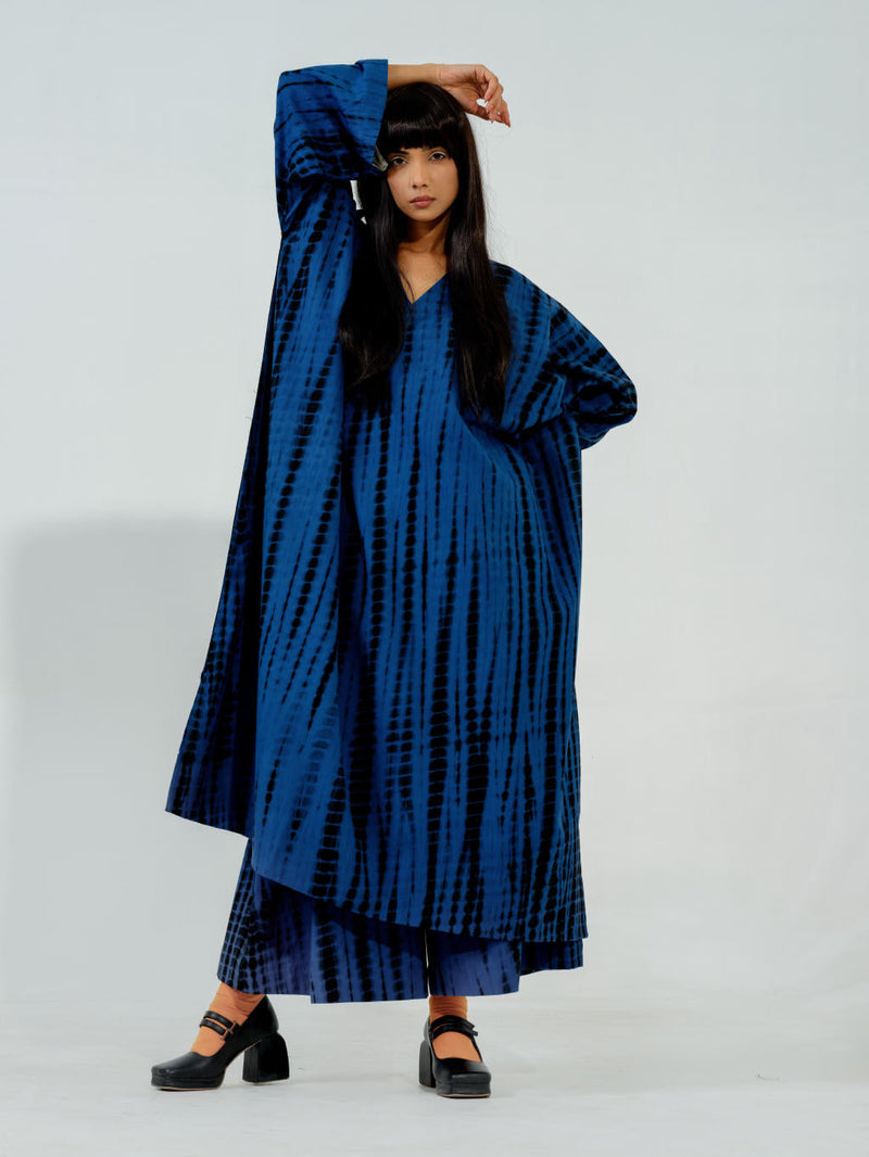 Blue Truffle Dress cotton matty dresses by Stoique in blue for women Worldwide
