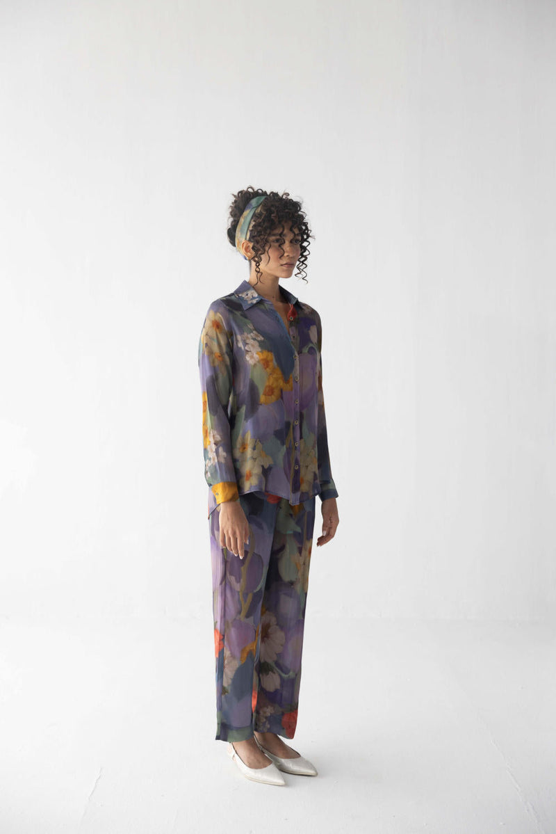 BLUEBERRY GROVE CO-ORD SET by Yam in blue color for women Worldwide