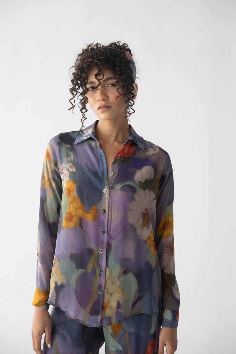 BLUEBERRY GROVE CO-ORD SET by Yam in blue color for women Worldwide