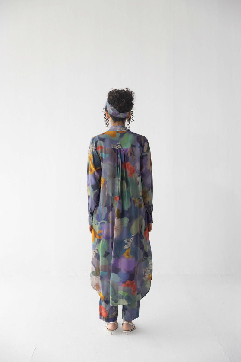 BLUEBERRY GROVE WRAP SET by Yam in blue color for women Worldwide