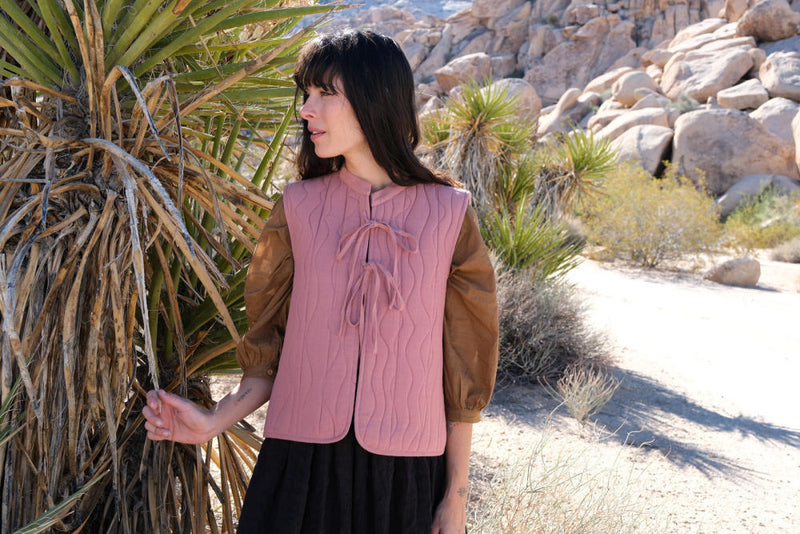 Blush puffer Jacket cotton by World of Crow in pink color for women Worldwide