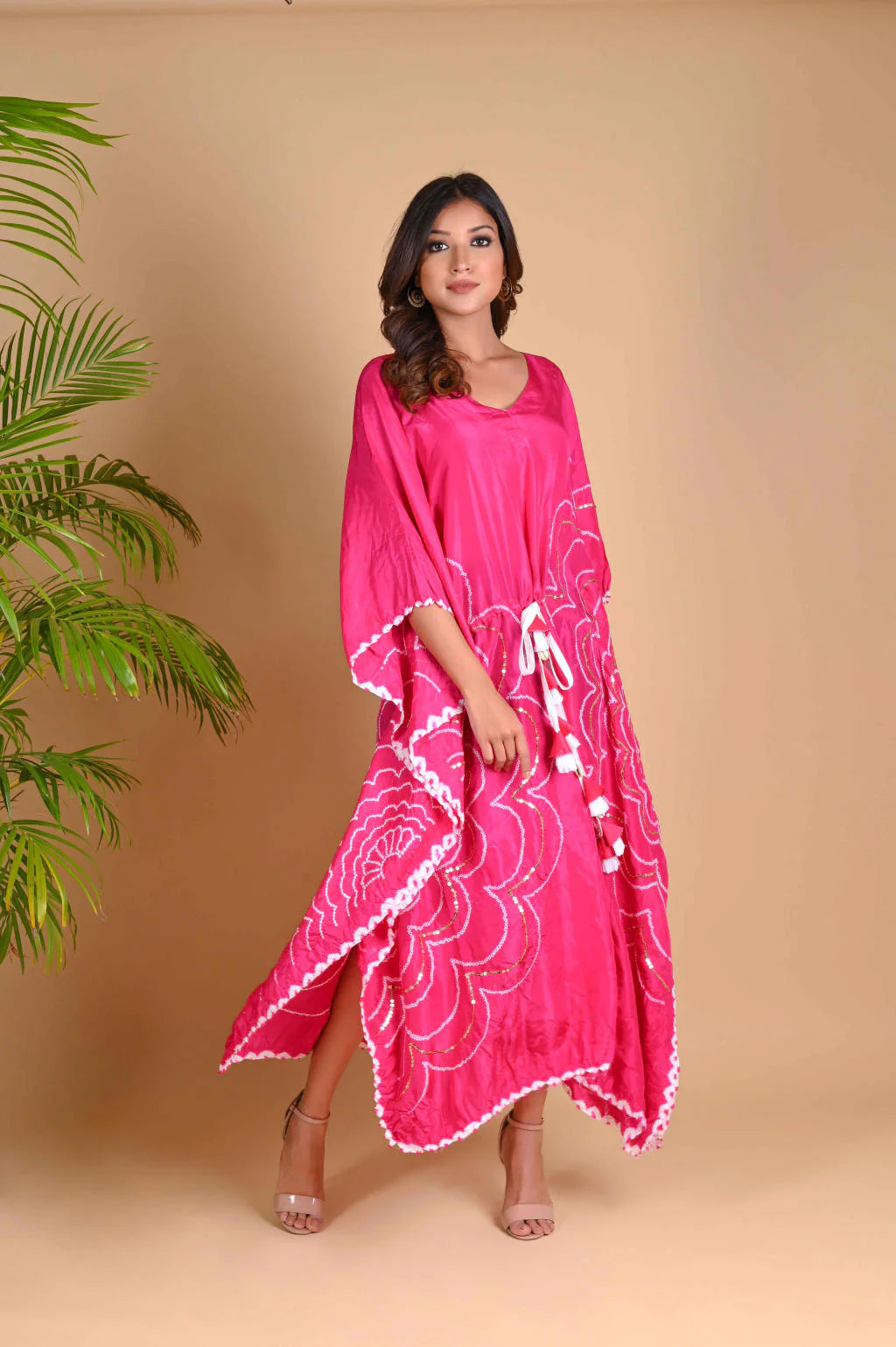 BOHEMIAN KAFTAN-FUSCHIA PINK