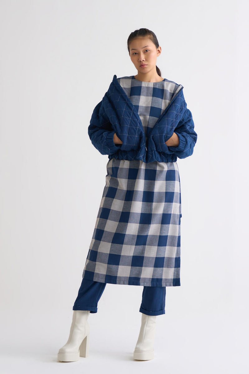 Bomber Jacket Co-ord - Navy Co-ord Set,Top & Tunics,Jackets & Overlays by THREE for women Worldwide