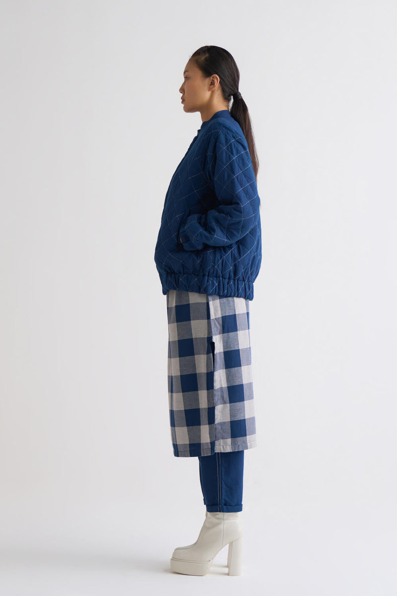 Bomber Jacket Co-ord - Navy Co-ord Set,Top & Tunics,Jackets & Overlays by THREE for women Worldwide