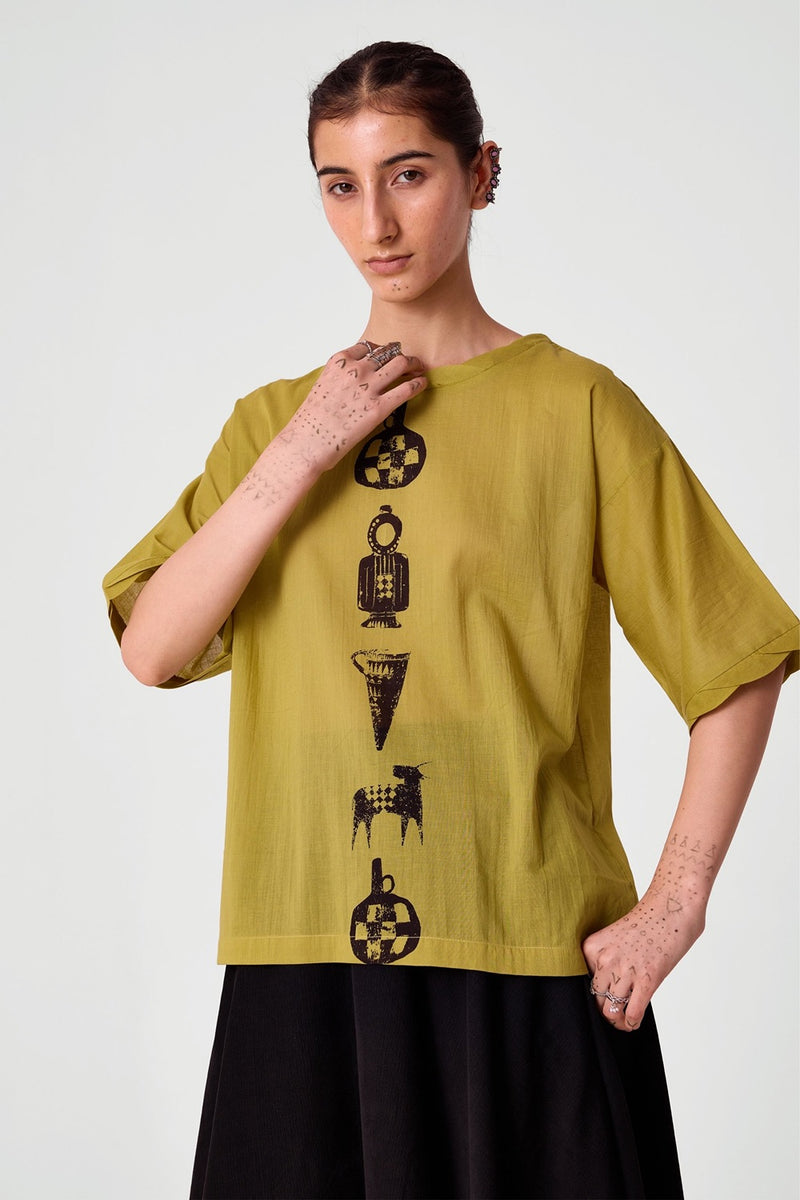 Box Tee - Yellow