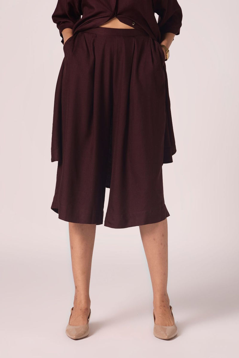 Braboune Wine Silk Tunic Set silk by The Summer House for women Worldwide
