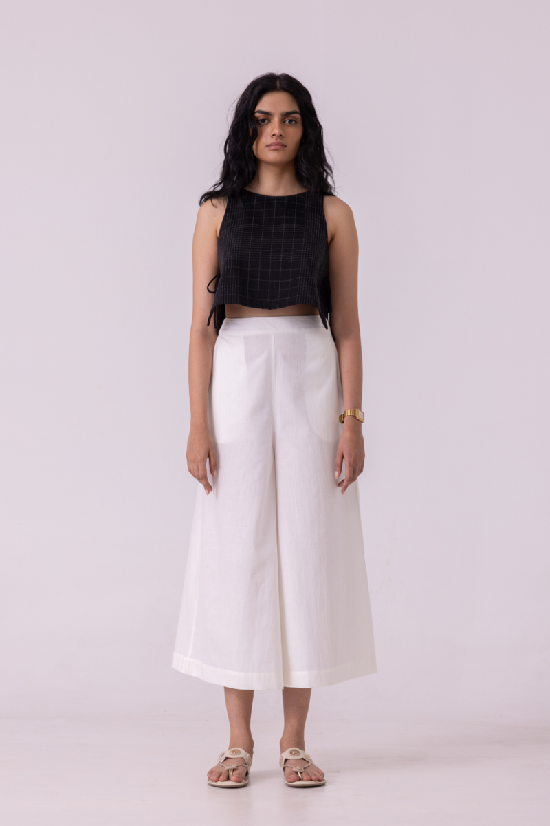 Brad Off White Handwoven Pants cotton by The Summer House for women Worldwide