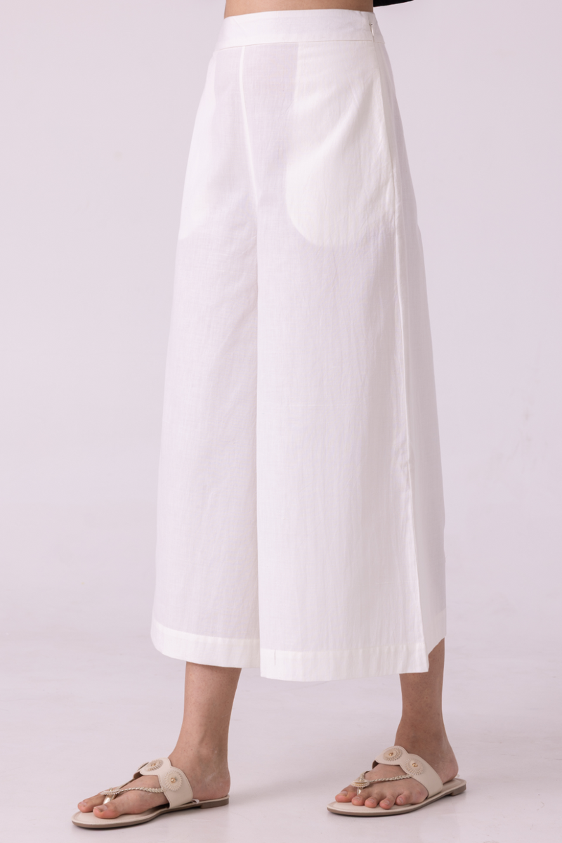Brad Off White Handwoven Pants cotton by The Summer House for women Worldwide