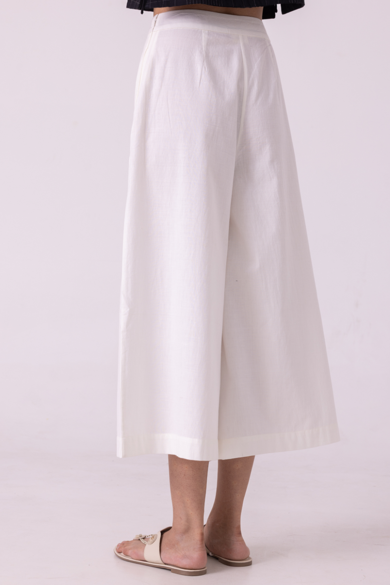 Brad Off White Handwoven Pants cotton by The Summer House for women Worldwide