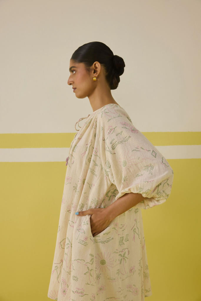 Bright Joy Kala Cotton Dress cotton by SUI in multi color for women Worldwide